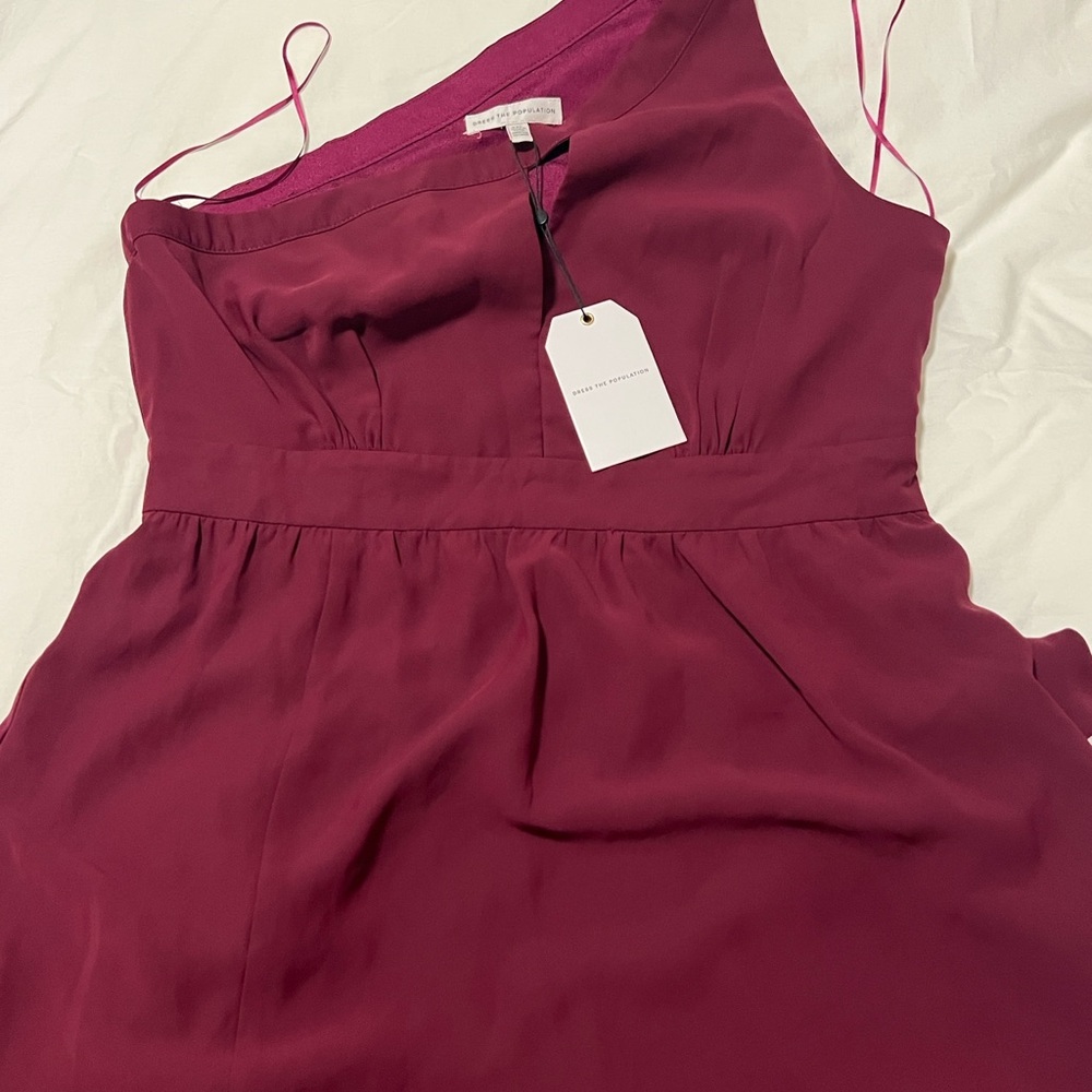 Dress the Population Burgandy Dress